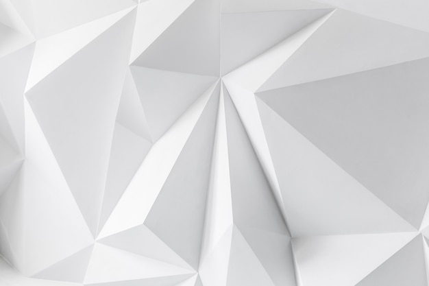 Photo de fond abstrait de polygones sur fond blanc. Texture blanche.