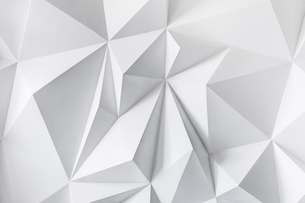Photo de fond abstrait de polygones sur fond blanc
