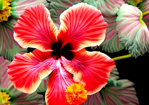 photo de fond fleur d'hibiscus