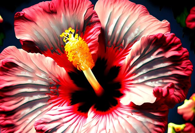 Photo photo de fond fleur d'hibiscus