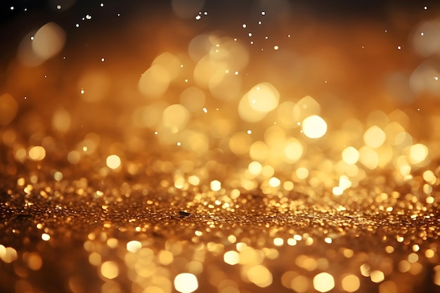 photo fond de paillettes dorées pour la célébration d'un anniversaire généré par ai