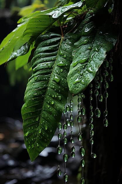 Une photo d'une forêt tropicale cachée