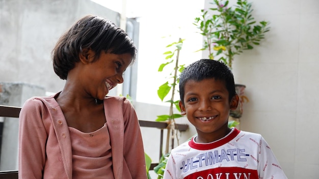 Photo des frères et sœurs pauvres de l39Inde