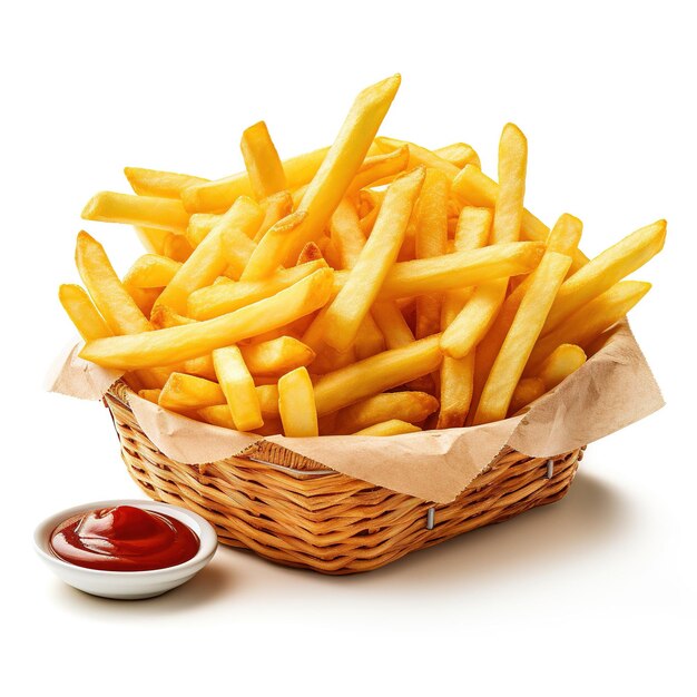 Photo photo des frites gratuites isolées