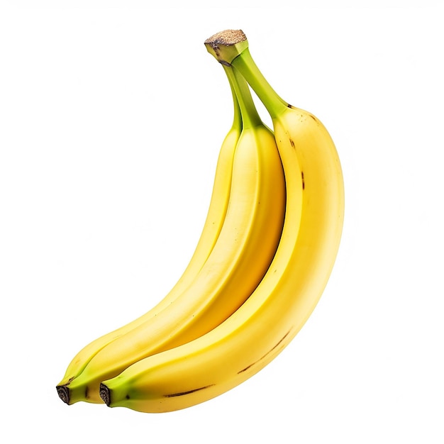 photo d'un fruit de banane ai généré sur un fond blanc