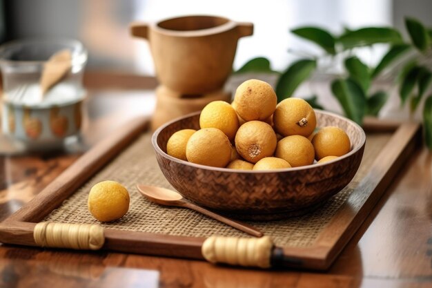 photo de fruits citrons dans la cuisine IA générée