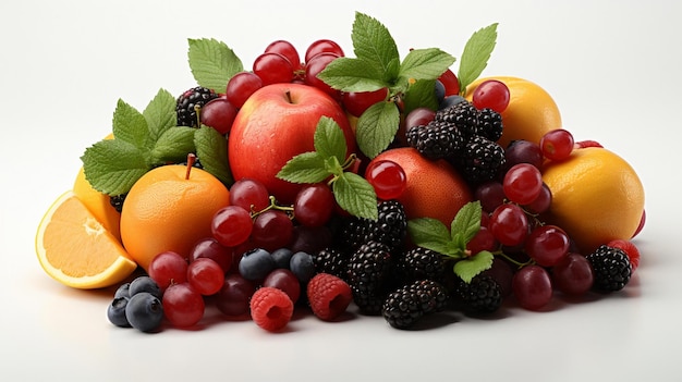 photo fruits frais isolés sur fond