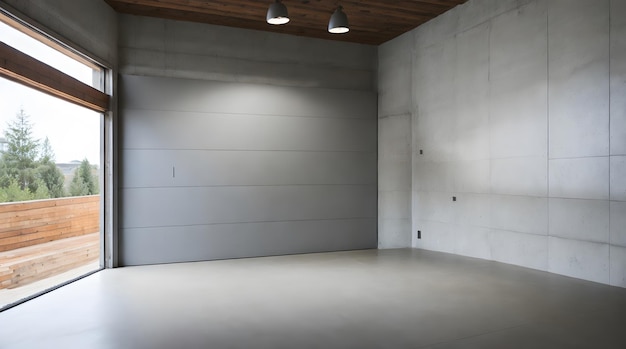 photo d'un garage propre à fond minimal