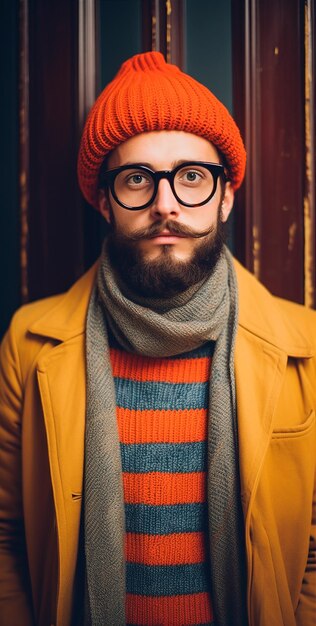 Une photo d'un garçon avec des lunettes de 2010.