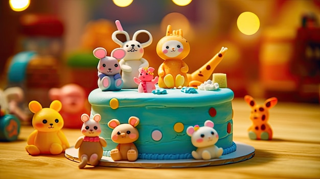 Une photo d'un gâteau d'anniversaire