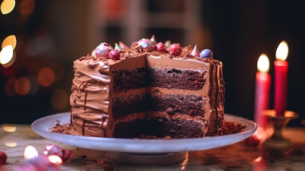 Une photo d'un gâteau d'anniversaire