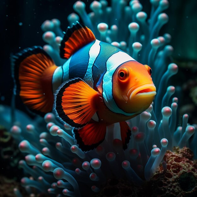 Photo photo générateur de poissons de récif de corail par ai