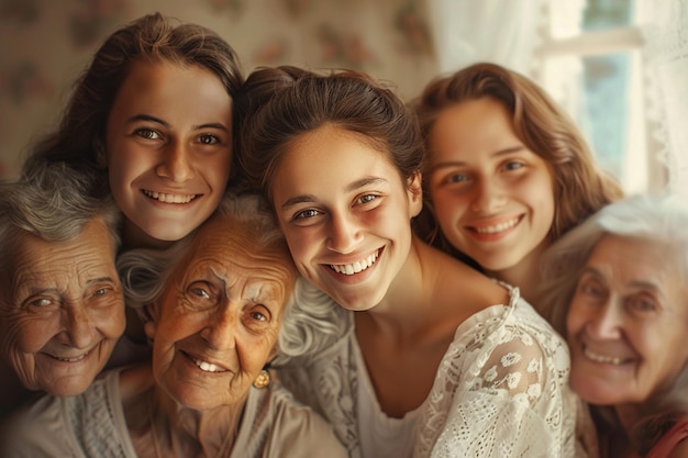 Photo générationnelle des mères et des grands-mères smi