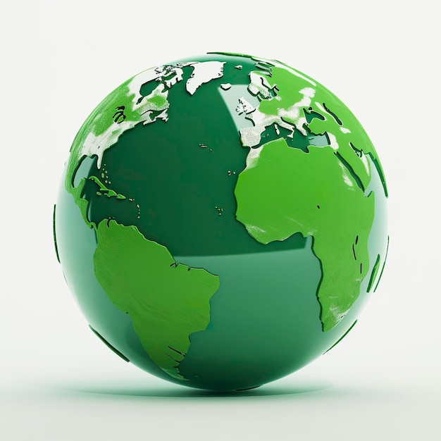 Photo d'un globe vert avec le mot générat ai