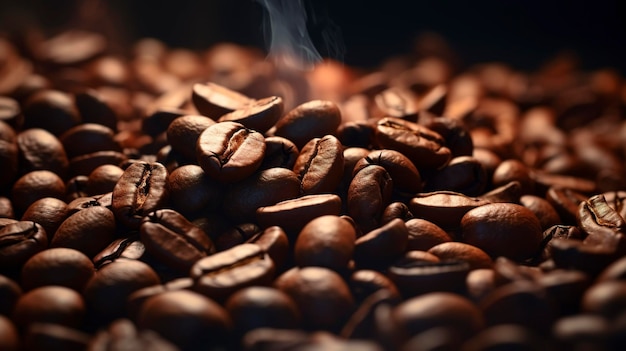 Une photo de grains de café en train d'être broyés