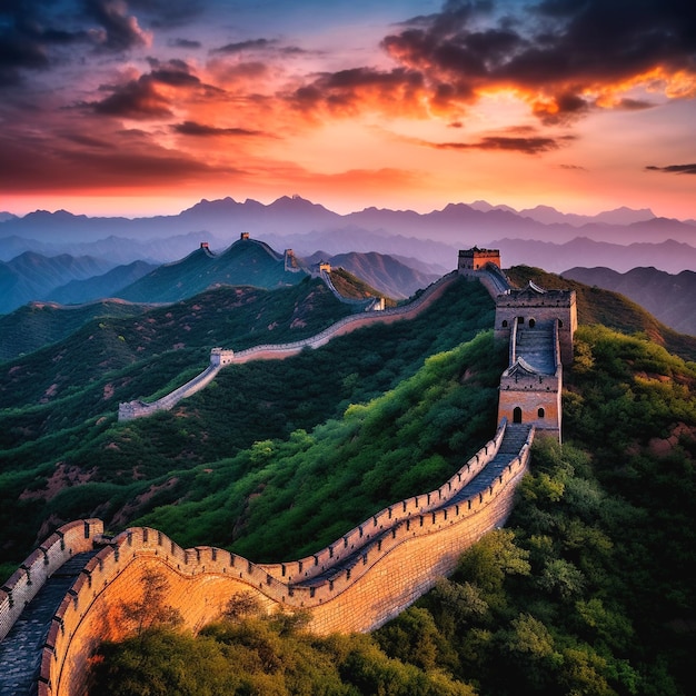 une photo de la grande muraille de Chine