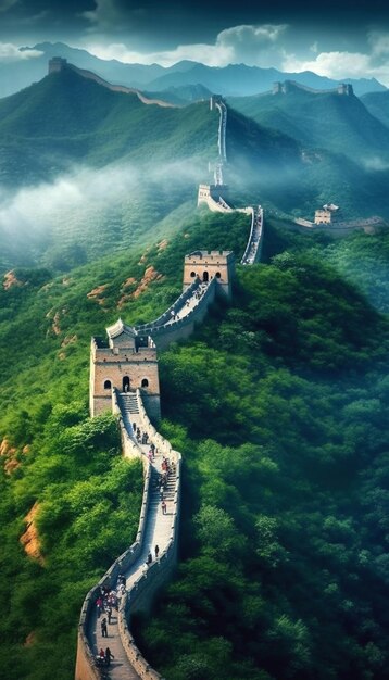 une photo de la grande muraille de Chine