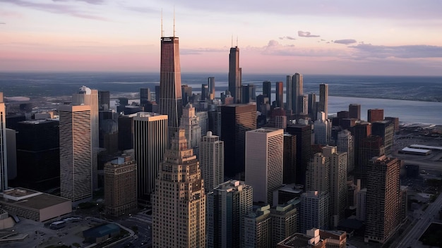 Une photo des gratte-ciel de Chicago