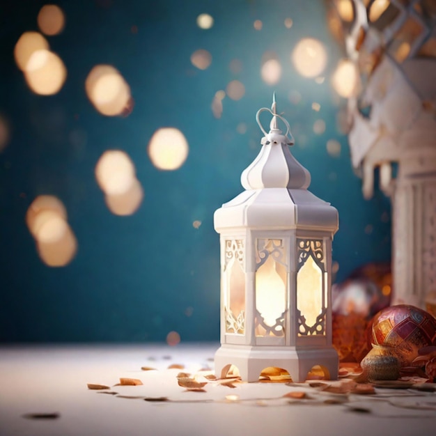 Photo gratuite Arrière-plan Ramadan Kareem Eid Mubarak Mosquée royale marocaine avec des feux d'artifice