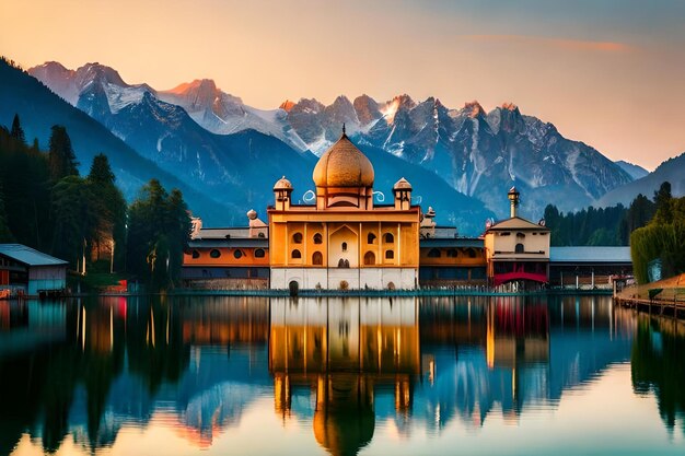 Photo photo gratuite beau paysage de montagnes enneigées état du cachemire inde