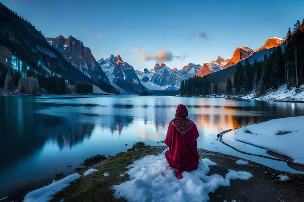 Photo gratuite beau paysage de montagnes enneigées état du cachemire inde