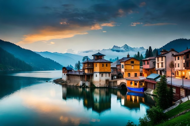 Photo gratuite beau paysage de montagnes enneigées état du cachemire inde