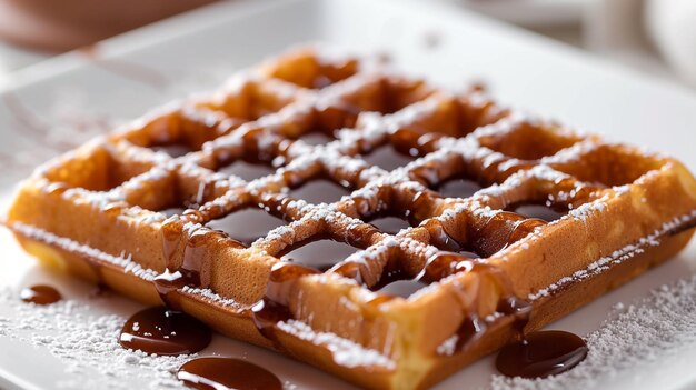 Photo une photo gratuite d'un biscuit à la gaufre au chocolat