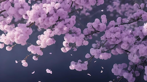 Photo gratuite Bouquet de fleurs de cerisier vibrant éclaire le printemps à l'extérieur