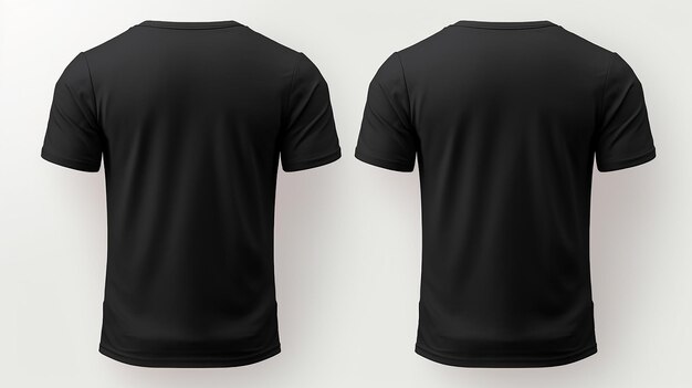 Une photo gratuite d'un cintre à t-shirt noir isolé sur fond blanc a été générée