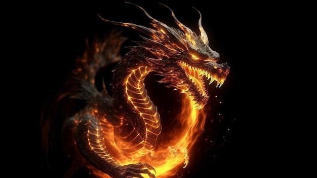 une photo gratuite de feu de dragon