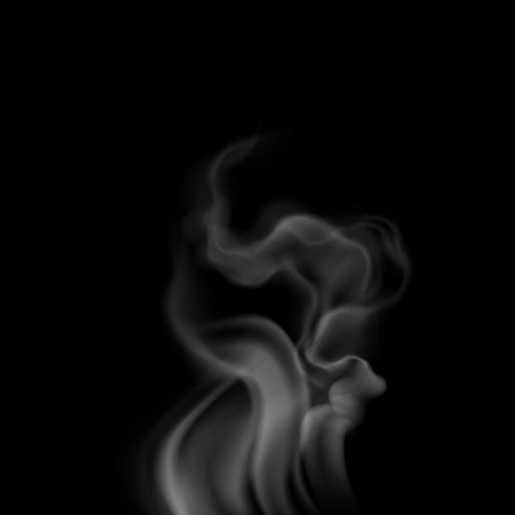 Photo photo gratuite de fumée blanche avec fond noir