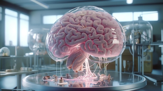 une photo gratuite de modèle de cerveau