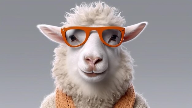 une photo gratuite de moutons avec des lunettes de soleil