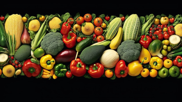 Photo gratuite Une photo de légumes et de fruits