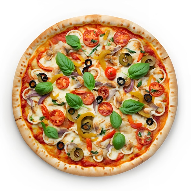 Photo gratuite pizza pizza farcie aux tomates salami et olives