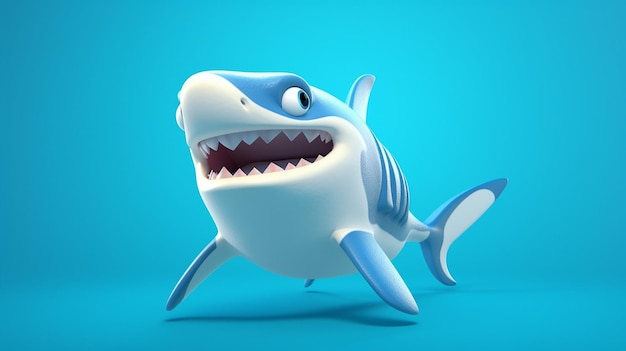 une photo gratuite de poisson requin 3d