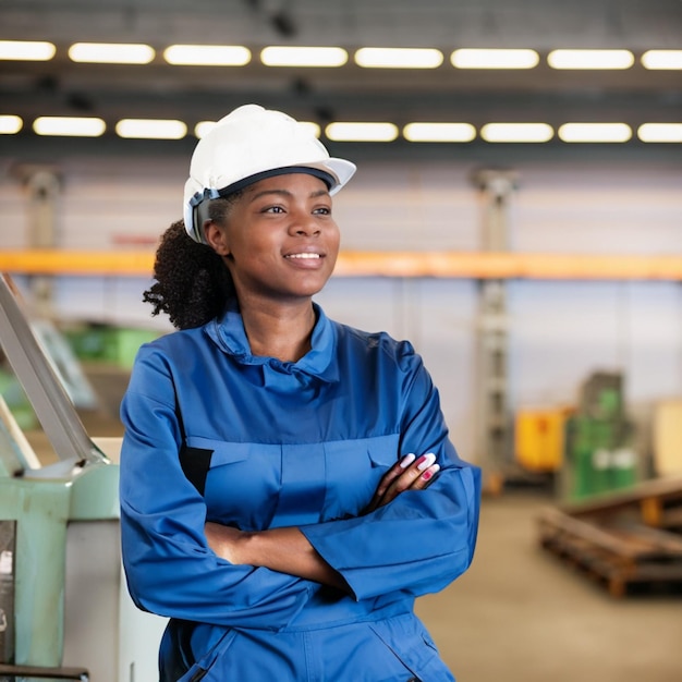 Photo gratuite portrait d'une femme ingénieur sur blanc