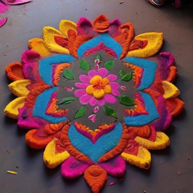 Une photo gratuite de Rangoli