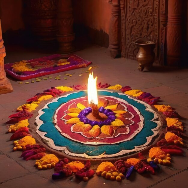 Une photo gratuite de Rangoli