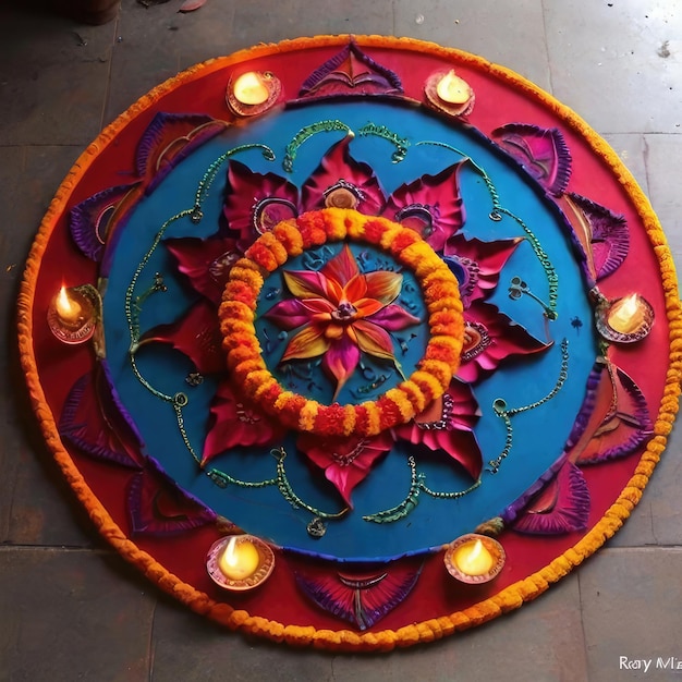 Une photo gratuite de Rangoli