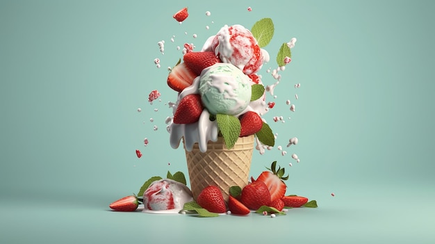 une photo gratuite shake à la fraise