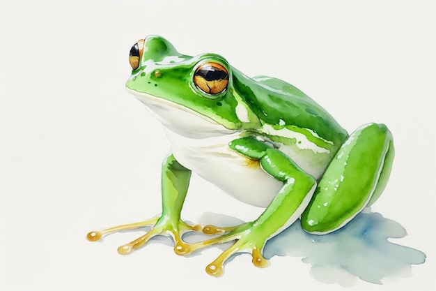 Photo de grenouille préparée dans un style aquarelle