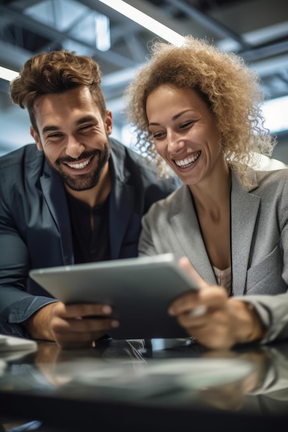 Une photo en gros plan d'un homme d'affaires souriant