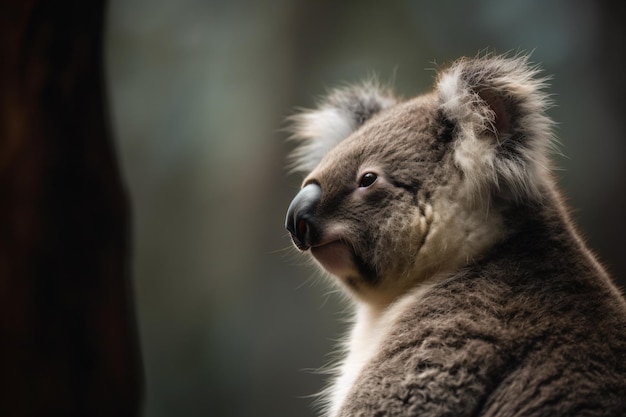 une photo en gros plan d'un koala