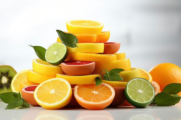 Photo d'un groupe de composition de fruits différents