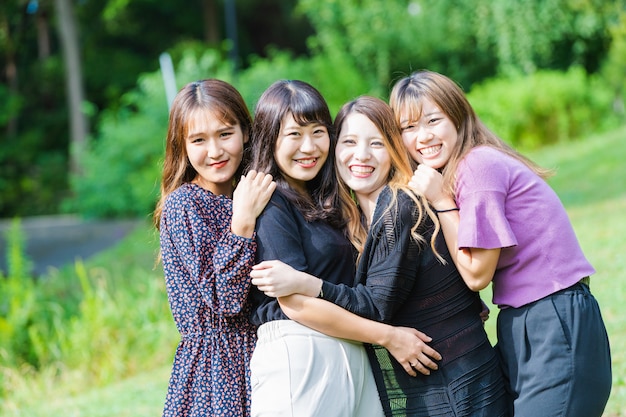 Photo de groupe des filles japonaises