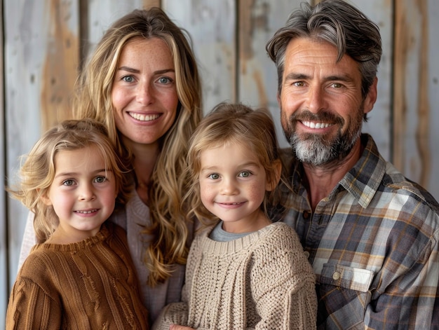 Photo une photo de groupe de voyage en famille heureuse