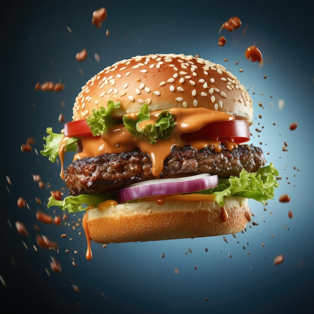 Une photo de hamburger