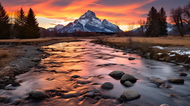 Une photo en haute définition d'un paysage magnifique, fascinant et unique