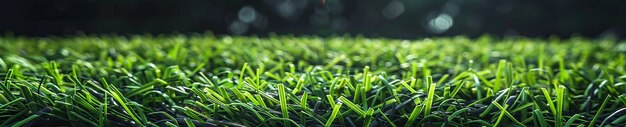 Une photo d'herbe artificielle en arrière-plan